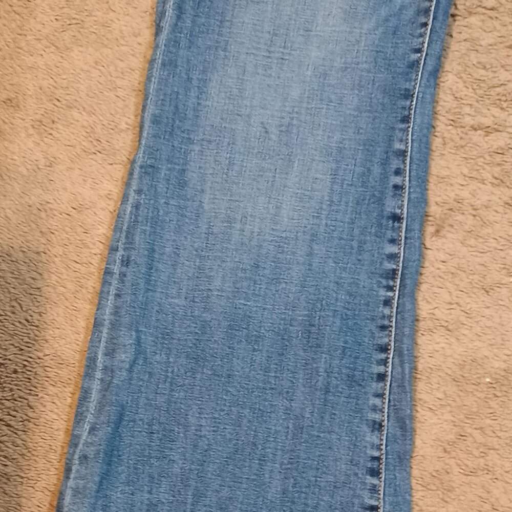 Aeropostale Jeans Womens 14 Regular Medium Wash Low Rise Flare Denim Y2K Retro S - Picture 4 of 7